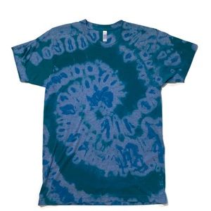 Handmade Blue and Green Tye Die T Shirt